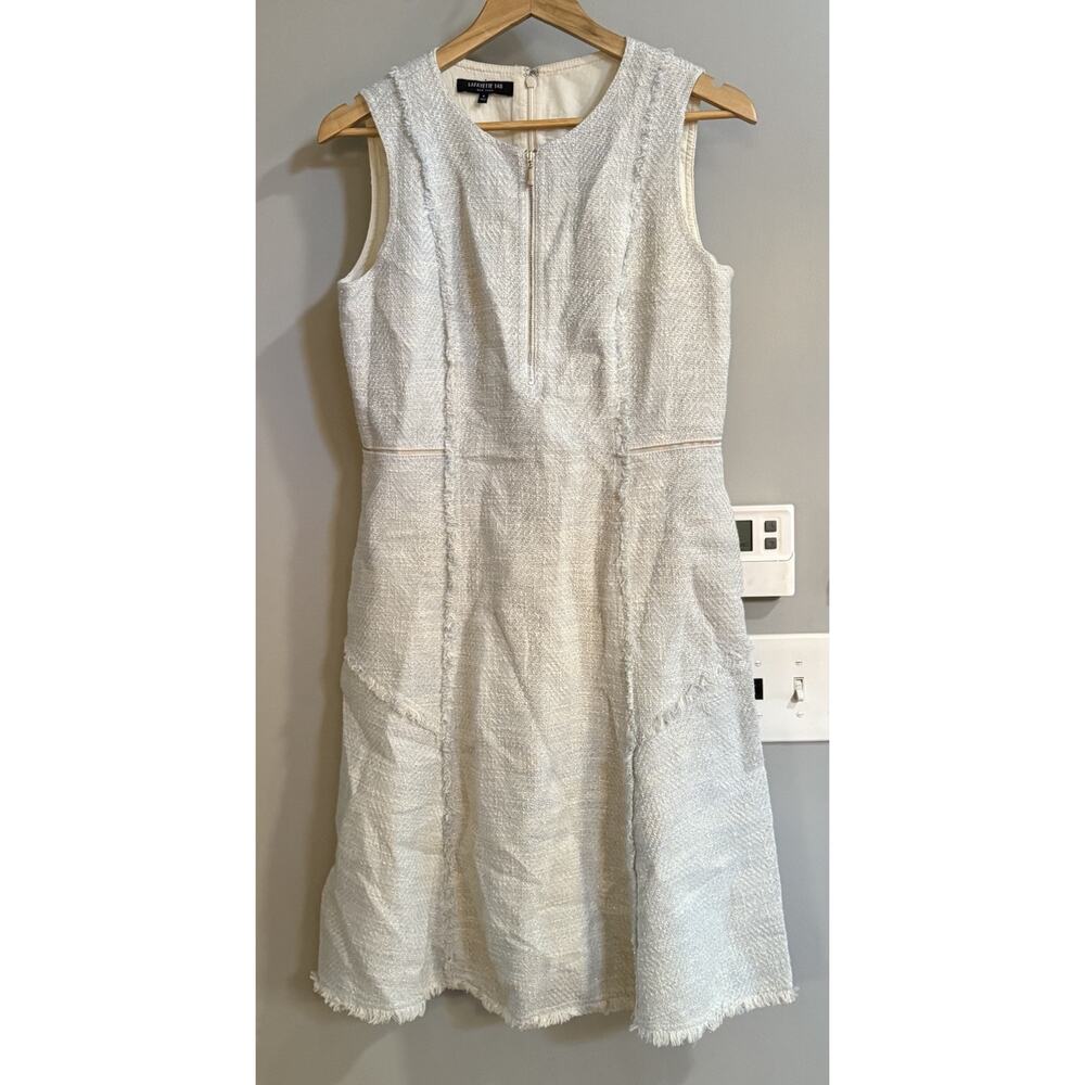 Lafayette 148 Dress Adrian Tweed A line Iced Mint Women’s 6 Career Classic